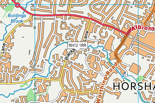RH12 1RR map - OS VectorMap District (Ordnance Survey)