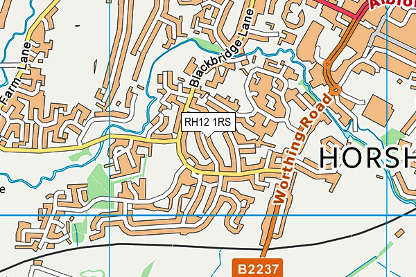RH12 1RS map - OS VectorMap District (Ordnance Survey)