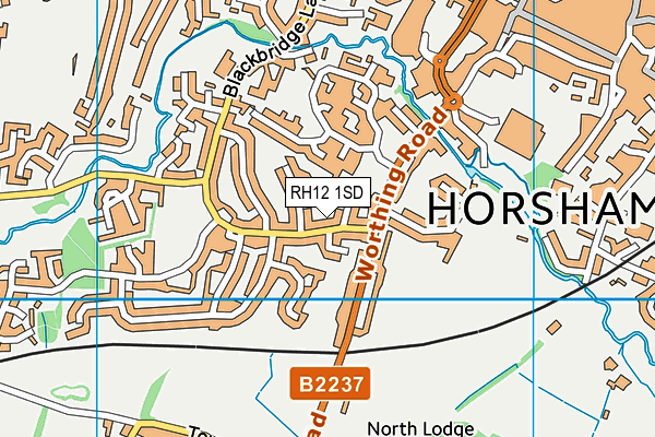 RH12 1SD map - OS VectorMap District (Ordnance Survey)