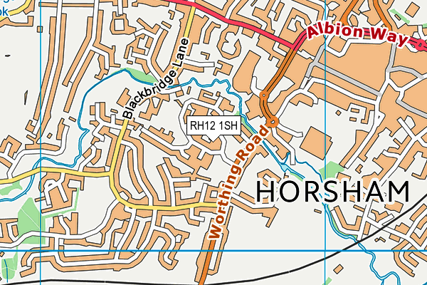 RH12 1SH map - OS VectorMap District (Ordnance Survey)