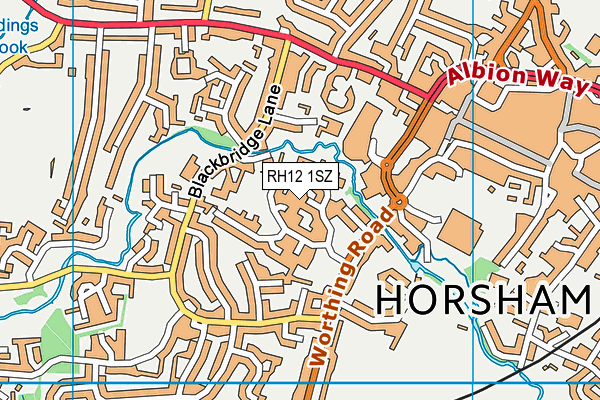 RH12 1SZ map - OS VectorMap District (Ordnance Survey)