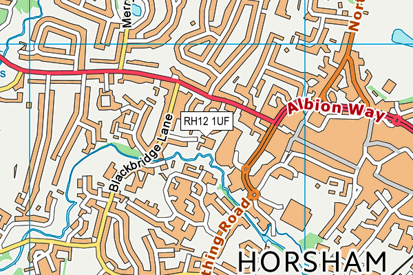 RH12 1UF map - OS VectorMap District (Ordnance Survey)