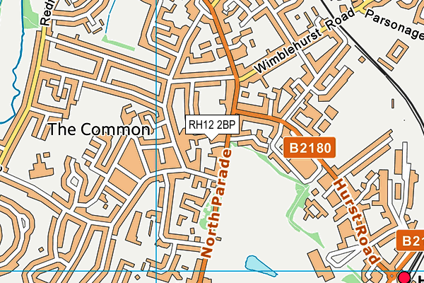 RH12 2BP map - OS VectorMap District (Ordnance Survey)