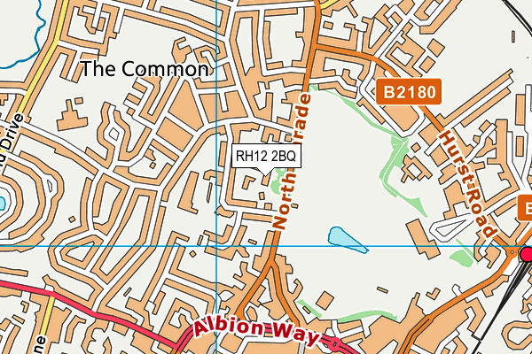 Horsham Park map (RH12 2BQ) - OS VectorMap District (Ordnance Survey)