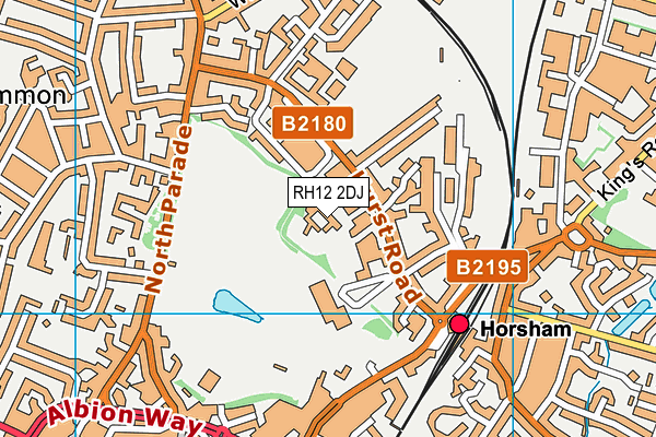 RH12 2DJ map - OS VectorMap District (Ordnance Survey)