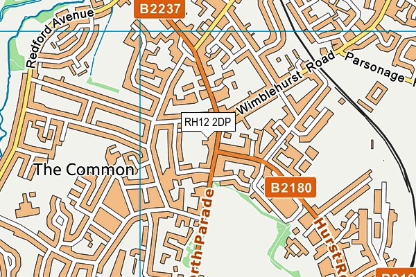 RH12 2DP map - OS VectorMap District (Ordnance Survey)