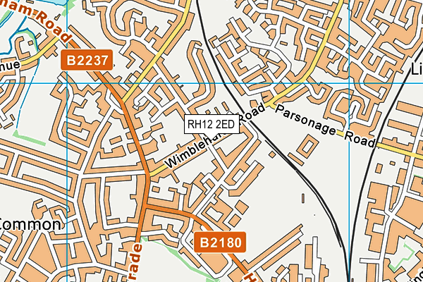 RH12 2ED map - OS VectorMap District (Ordnance Survey)