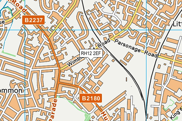 RH12 2EF map - OS VectorMap District (Ordnance Survey)