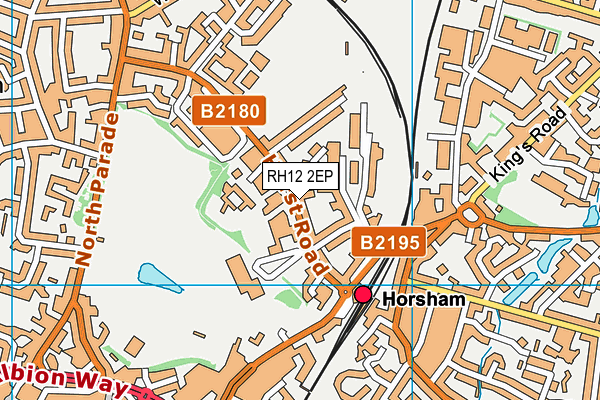 RH12 2EP map - OS VectorMap District (Ordnance Survey)