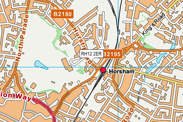 RH12 2ER map - OS VectorMap District (Ordnance Survey)