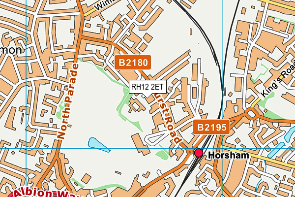 RH12 2ET map - OS VectorMap District (Ordnance Survey)