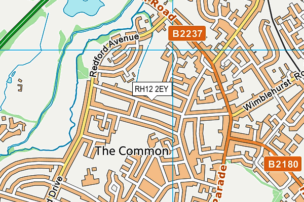 RH12 2EY map - OS VectorMap District (Ordnance Survey)