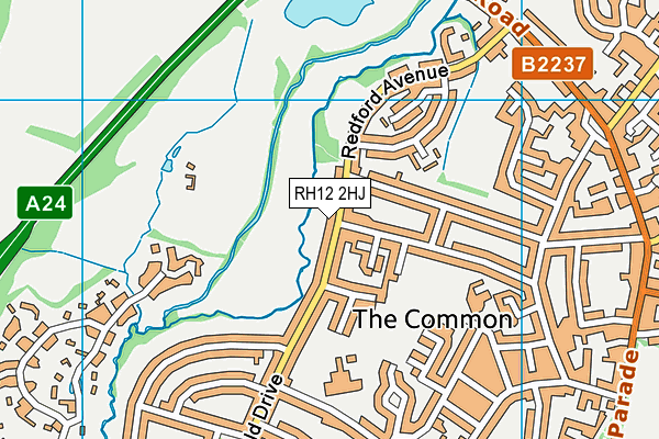 RH12 2HJ map - OS VectorMap District (Ordnance Survey)