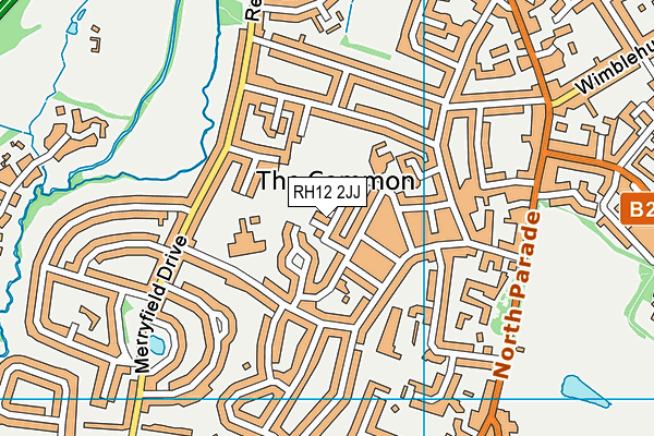 RH12 2JJ map - OS VectorMap District (Ordnance Survey)