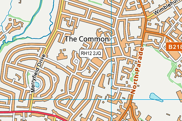 RH12 2JQ map - OS VectorMap District (Ordnance Survey)