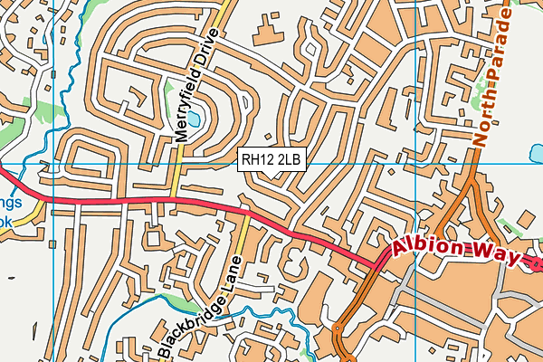 RH12 2LB map - OS VectorMap District (Ordnance Survey)