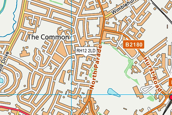 RH12 2LD map - OS VectorMap District (Ordnance Survey)