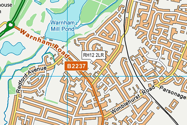 RH12 2LR map - OS VectorMap District (Ordnance Survey)