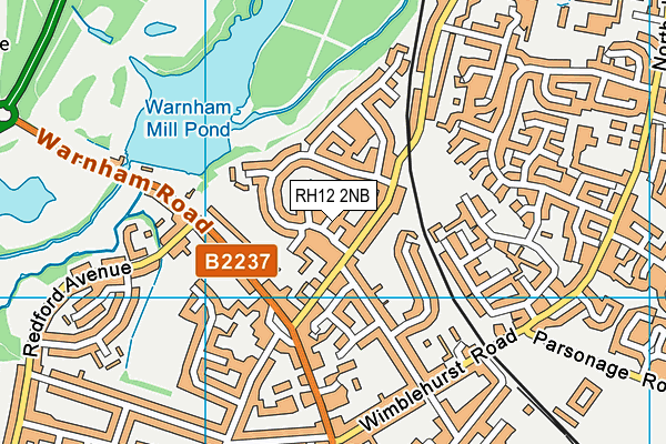 RH12 2NB map - OS VectorMap District (Ordnance Survey)