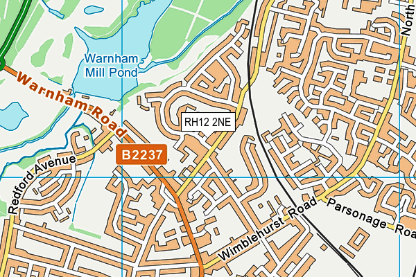 RH12 2NE map - OS VectorMap District (Ordnance Survey)