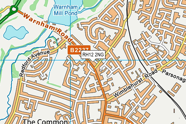 RH12 2NG map - OS VectorMap District (Ordnance Survey)