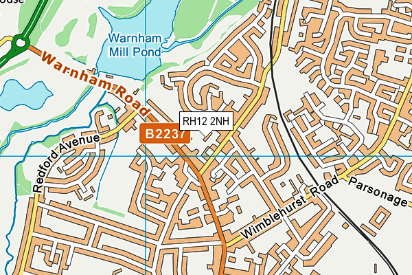 RH12 2NH map - OS VectorMap District (Ordnance Survey)