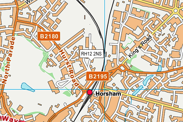 RH12 2NS map - OS VectorMap District (Ordnance Survey)