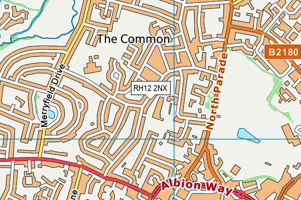 RH12 2NX map - OS VectorMap District (Ordnance Survey)