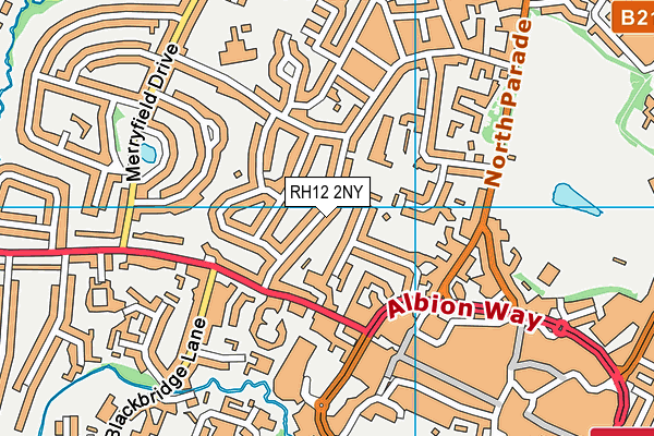 RH12 2NY map - OS VectorMap District (Ordnance Survey)