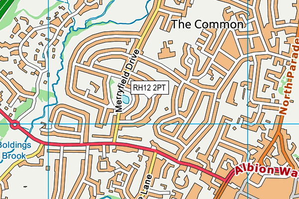 RH12 2PT map - OS VectorMap District (Ordnance Survey)