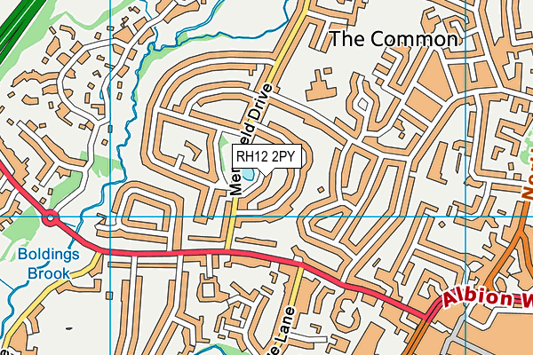 RH12 2PY map - OS VectorMap District (Ordnance Survey)