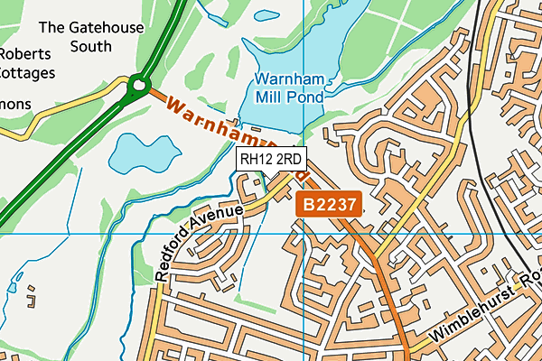 RH12 2RD map - OS VectorMap District (Ordnance Survey)