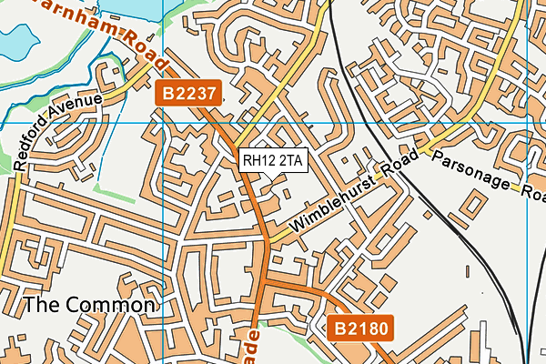 RH12 2TA map - OS VectorMap District (Ordnance Survey)