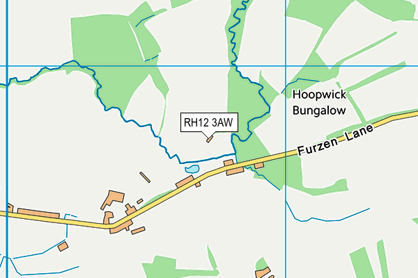 RH12 3AW map - OS VectorMap District (Ordnance Survey)