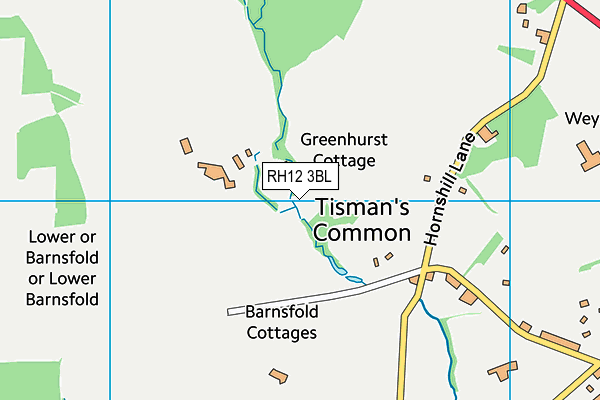 RH12 3BL map - OS VectorMap District (Ordnance Survey)