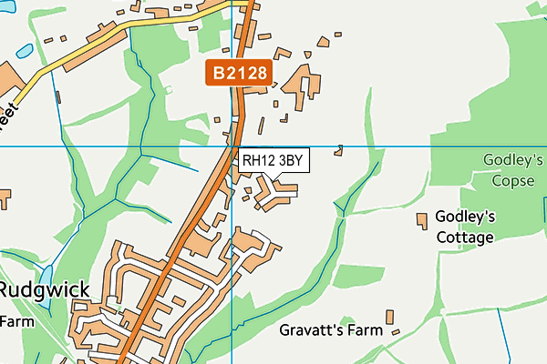 RH12 3BY map - OS VectorMap District (Ordnance Survey)