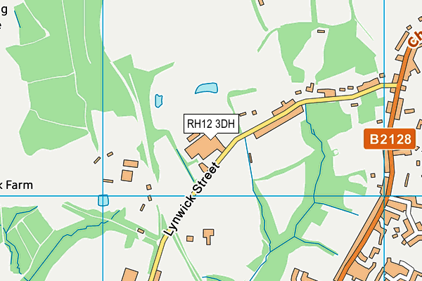RH12 3DH map - OS VectorMap District (Ordnance Survey)