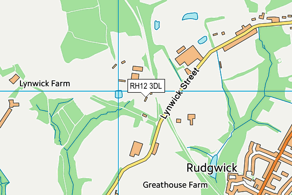RH12 3DL map - OS VectorMap District (Ordnance Survey)