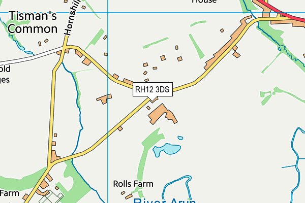 RH12 3DS map - OS VectorMap District (Ordnance Survey)