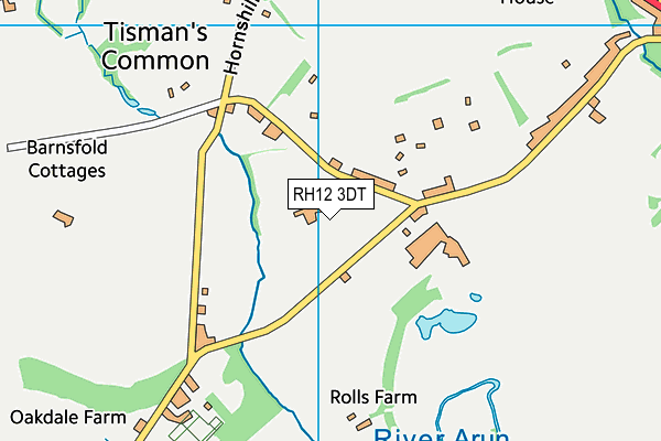 RH12 3DT map - OS VectorMap District (Ordnance Survey)