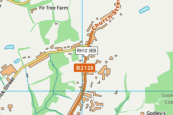 RH12 3EB map - OS VectorMap District (Ordnance Survey)
