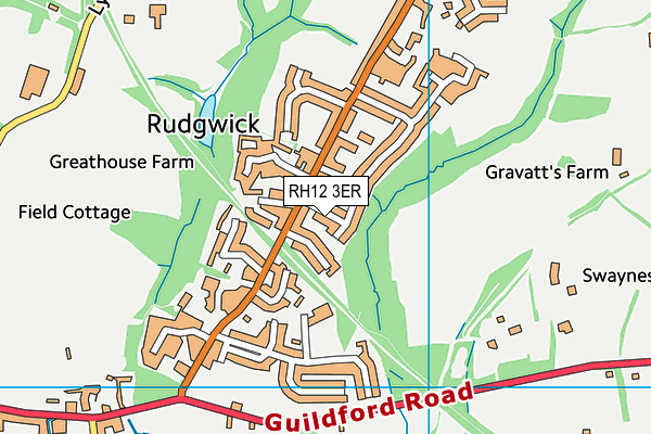 RH12 3ER map - OS VectorMap District (Ordnance Survey)