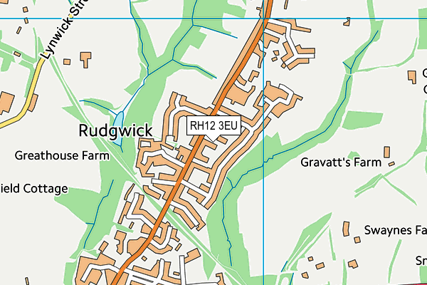 RH12 3EU map - OS VectorMap District (Ordnance Survey)