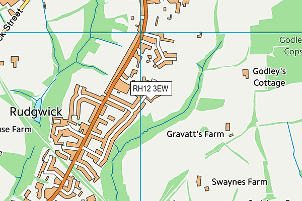 RH12 3EW map - OS VectorMap District (Ordnance Survey)