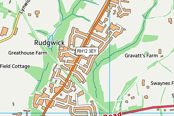 RH12 3EY map - OS VectorMap District (Ordnance Survey)