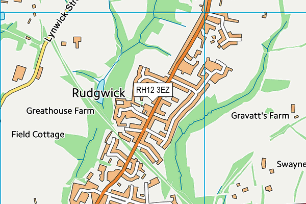 RH12 3EZ map - OS VectorMap District (Ordnance Survey)