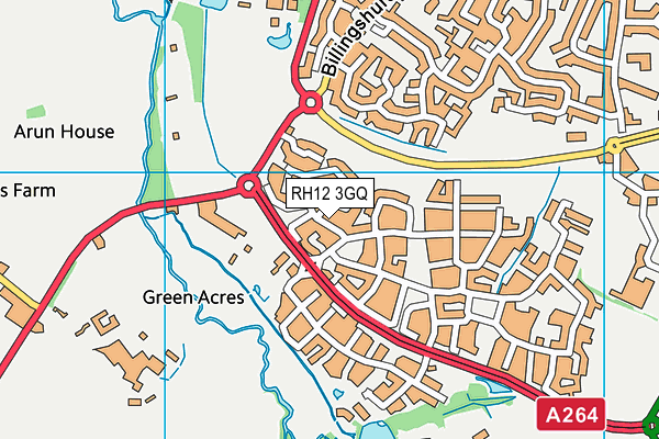 RH12 3GQ map - OS VectorMap District (Ordnance Survey)