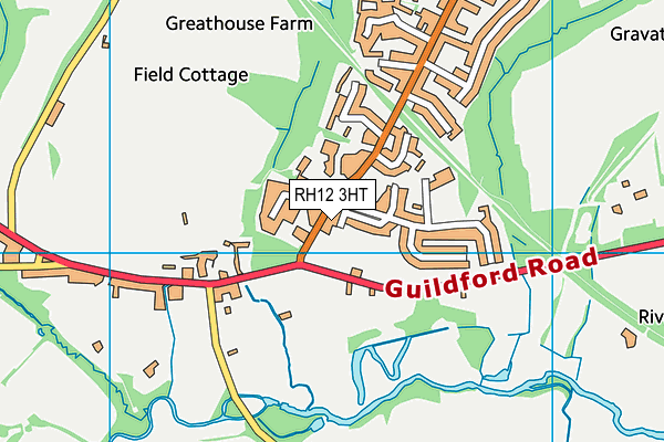 RH12 3HT map - OS VectorMap District (Ordnance Survey)