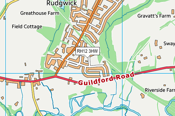 Rudgwick Primary School map (RH12 3HW) - OS VectorMap District (Ordnance Survey)