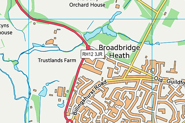 RH12 3JR map - OS VectorMap District (Ordnance Survey)